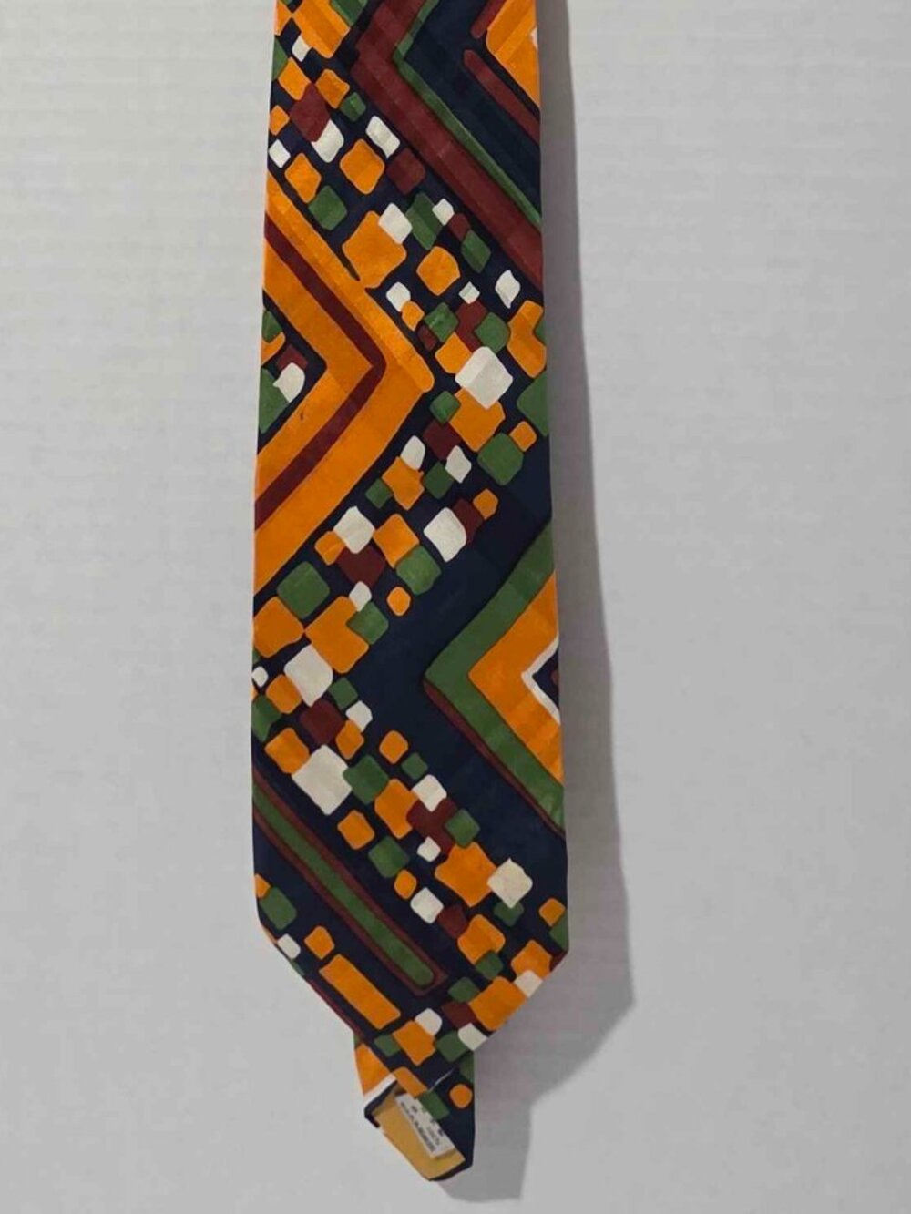 Sorelle Fontana Silk Tie Multicolor Geometric Abstract Italian Designer